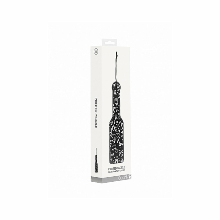 Ouch! Printed Paddle Love Street Art Fashion Black - Image 2