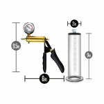 Performance - Vx6 Vacuum Penis Pump With Brass Pistol & Pressure Gauge -  Clear - Image 2
