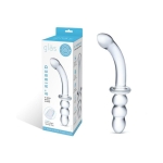 8"  Ribbed G-Spot Glass Dildo - Image 3