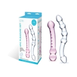 Double Pleasure Glas Dildo Set 2pc - Image 2