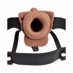 Fetish Fantasy 6in Hollow Rechargeable Strap-on With Balls, Tan - Image 2