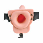 Fetish Fantasy 6in Hollow Rechargeable Strap-on With Remote, Flesh - Image 2