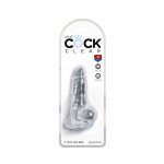 King Cock Clear 4in Cock with Balls - Image 3