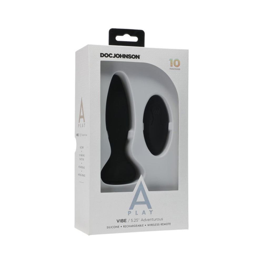 CNVNAL-72402_1_d2a171c3-b488-45d1-b526-eab654f3de38 A Play Vibe Rechargeable Adventurous Anal Plug Remote Black - Image 1