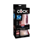 King Cock Triple Density 6.5 inches Dildo with Balls Beige - Image 3