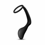 Anal Adventures Platinum Cock Ring Plug Black - Image 2