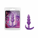 B Yours  Triple Bead Anal Plug Purple - Image 3