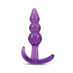 B Yours  Triple Bead Anal Plug Purple - Image 2