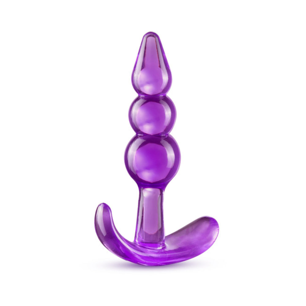 CNVNAL-74922_3 B Yours Triple Bead Anal Plug Purple - Image 1