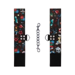 Ouch! Old School Tattoo Printed Hand Cuffs - Image 3