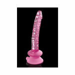 Icicles No. 86 - Glass Suction Cup Dildo - Pink - Image 2