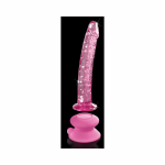 Icicles No. 86 - Glass Suction Cup Dildo - Pink - Image 3