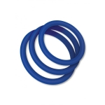 Zolo Stretchy Silicone Cock Rings - Blue