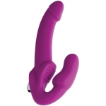 Strap U Vibrating Strapless Silicone Strap On Dildo Pink - Image 2