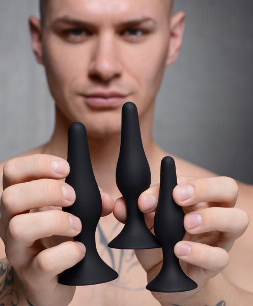 CNVXR-AG3765f3d75731d6c5 Triple Spire Tapered Silicone Anal Trainer Set - Image 1