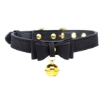 Golden Kitty Cat Bell Collar - Black/gold - Image 2