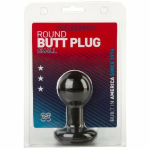 Round Butt Plug Small Black - Image 2
