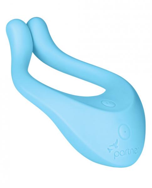 EIS163965bbdc3385cdb2 Satisfyer Partner Multifun 1 Blue Couples Vibrator - Image 1