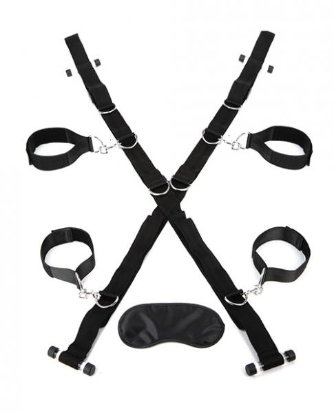 ELLF1803_21573057343 Over The Door Cross With 4 Universal Restraint Cuffs - Image 1