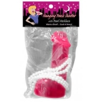 Hanging penis shooter w/pearl necklace