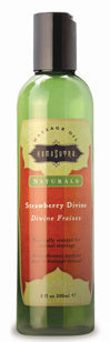 KS10194_1 Kama Sutra Naturals Massage Oil Strawberry Divine 8oz - Image 1