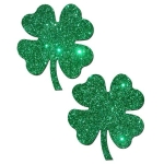 Four Leaf Clover Shamrock Green Pasties O/S
