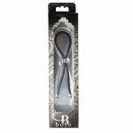 C-ring Lasso Silver Bead Slider W/ Silver Skull Tips Leather - Image 2