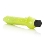 Glow in the Dark Vibrating Jelly Dildo Green - Image 3