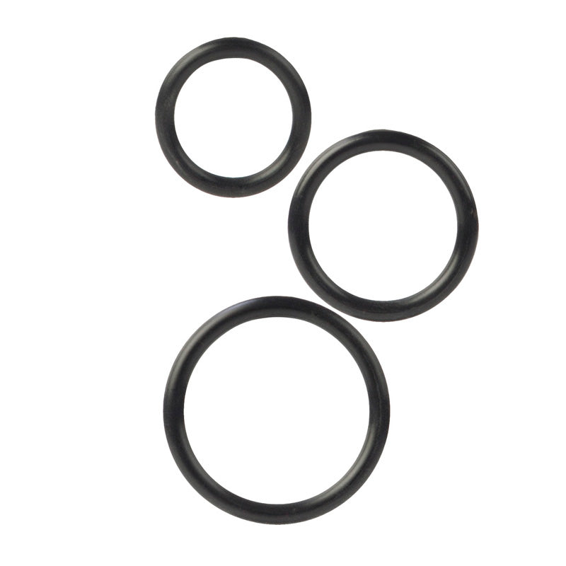 SE145525bulk Silicone Support Rings - Black - Image 1