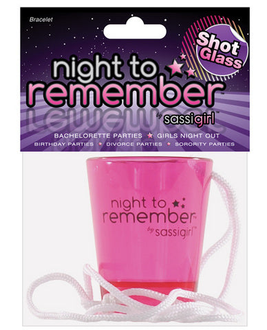SG109-02 Night to remember shot glass necklace by sassi girl - Image 1