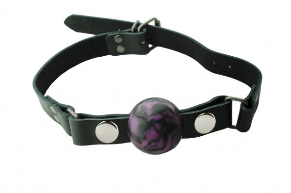 SPL07G2_1 Spartacus Nickel Free Hardware Small Ball Gag Black O/S - Image 1