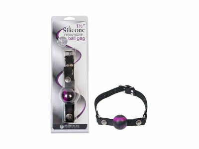 Spartacus Nickel Free Hardware Small Ball Gag Black O/S - Image 2