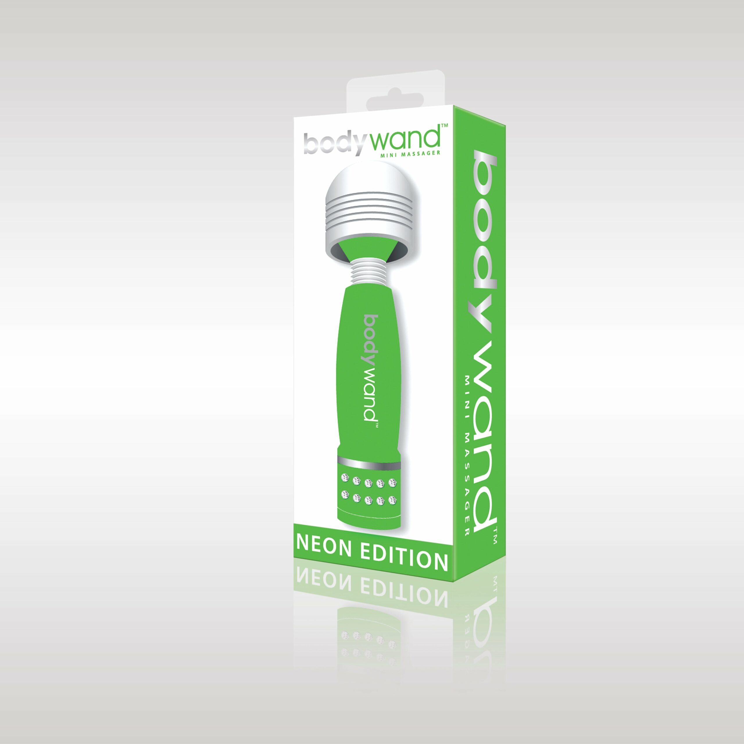 XGBW119BodywandMiniMassagerGrnPkg XGen Bodywand Neon Mini - Neon Green - Image 1