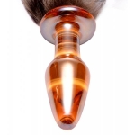 Tailz Faux Fox Tail Orange Glass Anal Plug - Image 2