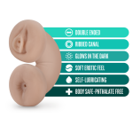 M For Men - Soft And Wet - Double Trouble Glow-in-the-dark Stroker - Vanilla - Image 2