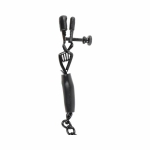 Fetish Fantasy Adjustable Nipple Chain Clamps Black - Image 2