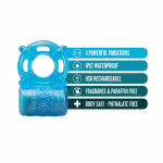 Stay Hard - Rechargeable 5 Function Cock Ring - Blue - Image 3