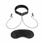 Lux Fetish Collar and Nipple Clips