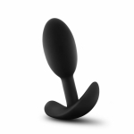 Blush Anal Adventures Platinum Silicone Vibra Slim Plug Small - Black - Image 2