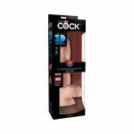 King Cock Triple Density 10 inches Fat Dildo with Balls Beige - Image 2
