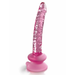 Icicles No. 86 - Glass Suction Cup Dildo - Pink