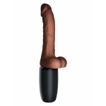 King Cock Plus 7.5 In. Thrusting Cock With Balls Brown